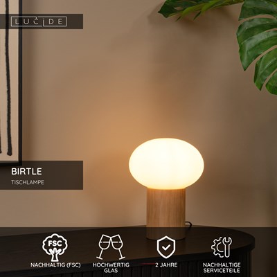 Lucide BIRTLE - Tischlampe - 1xE14 - Opal